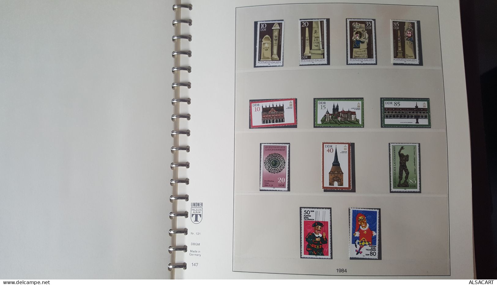 Collection En Album Lindner , Allemagne De L'est  En Neuf Et Quelques Obliterés , 1985/1991 , Forte Cote - Collections (en Albums)