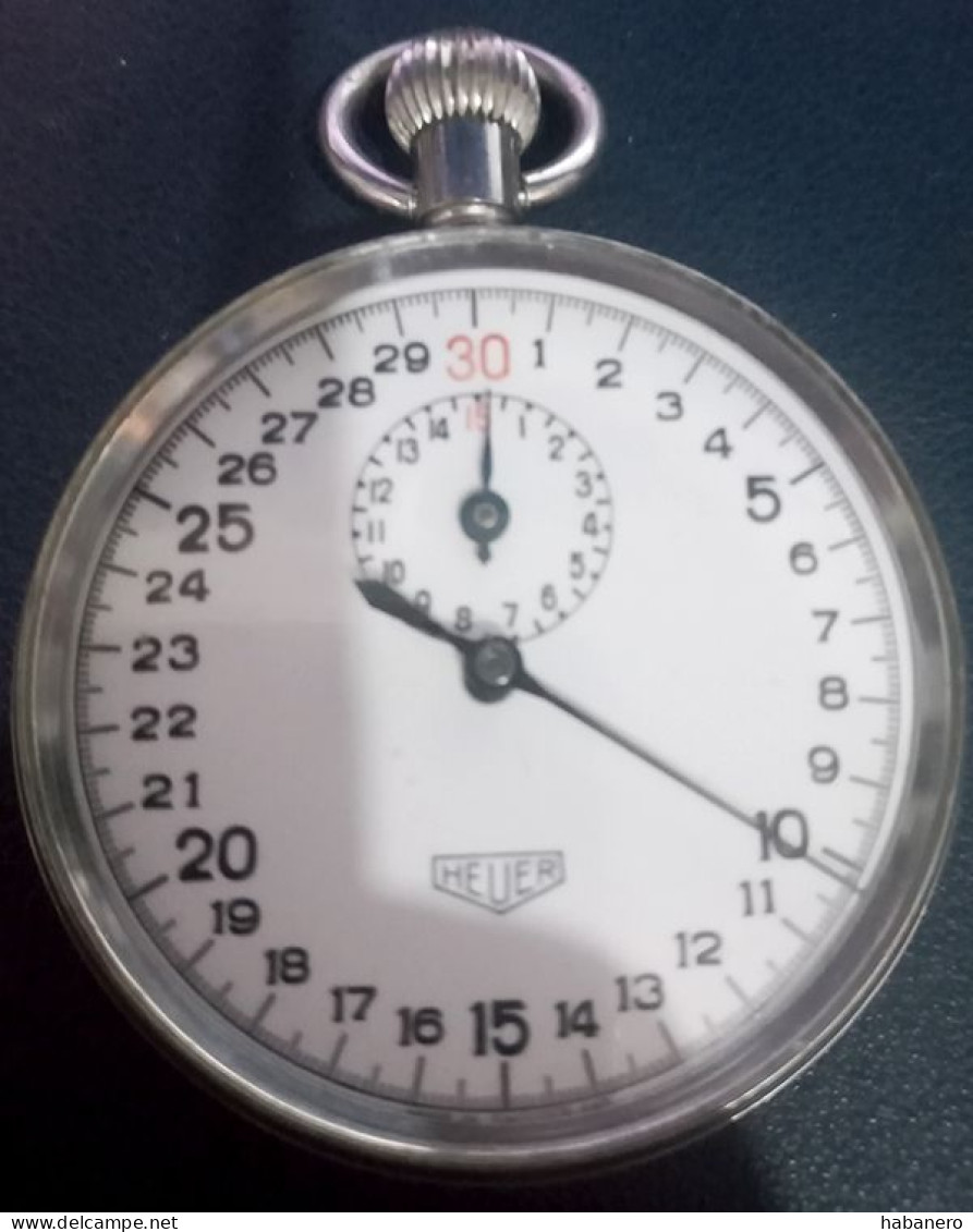 VINTAGE HEUER STOPWATCH FROM 1950'TIES EXCELLENT CONDITION - Watches: Old