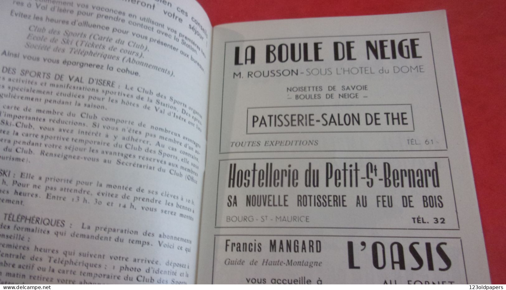 DEPLIANT  1960 MARS LA SEMAINE A VAL D ISERE - Toeristische Brochures