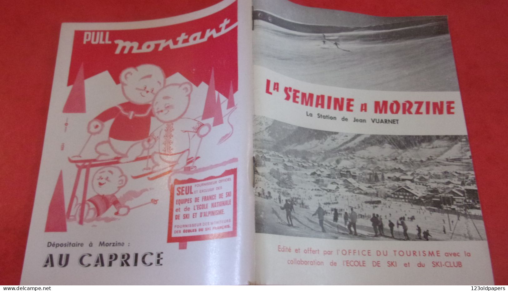 DEPLIANT LA SEMAINE A MORZINE JEAN VUARNET 1965 - Dépliants Turistici