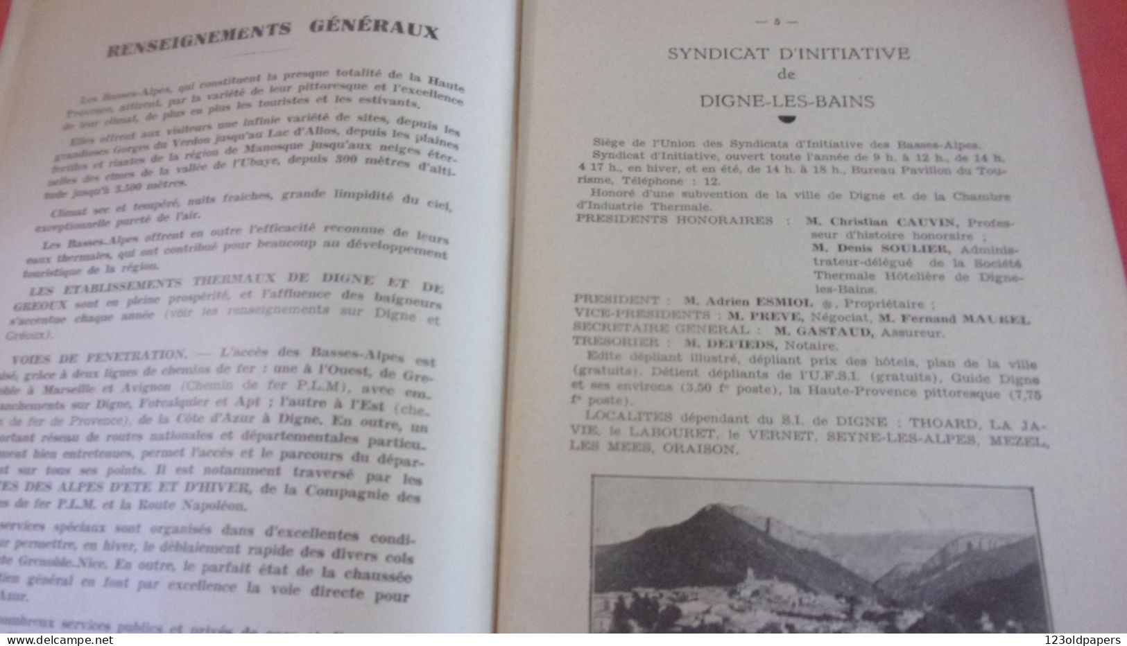 DEPLIANT 1936 LA HAUTE PROVENCE TOURISTIQUE LES BASSES ALPES DIGNE GREOUX MANOSQUE - Toeristische Brochures