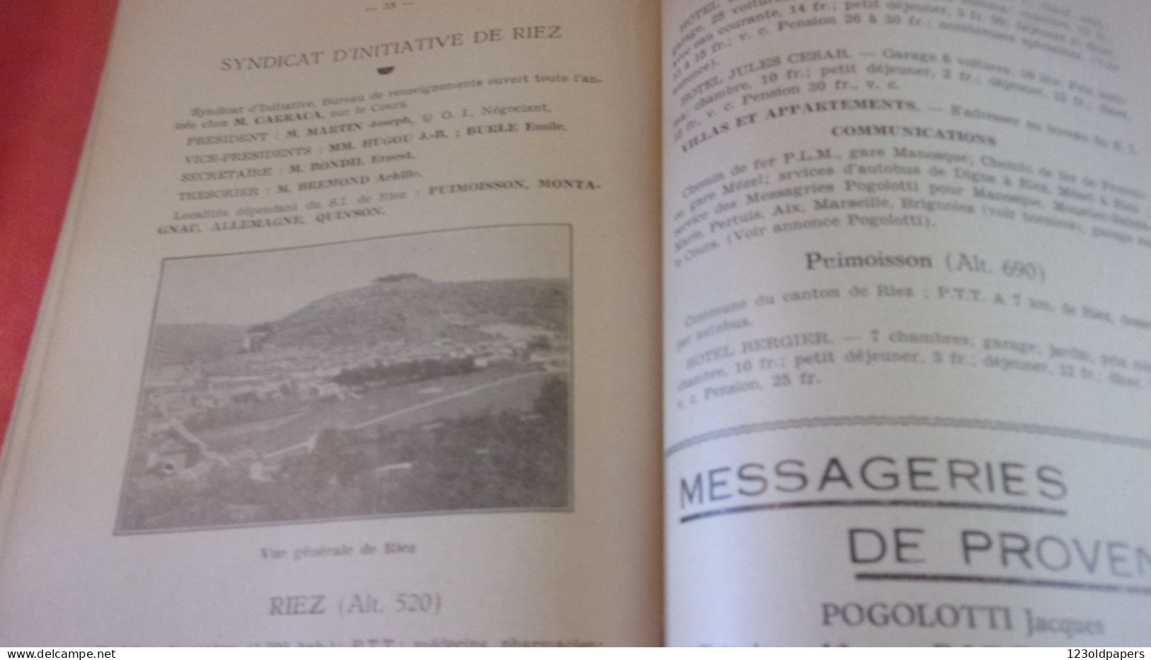 DEPLIANT 1936 LA HAUTE PROVENCE TOURISTIQUE LES BASSES ALPES DIGNE GREOUX MANOSQUE