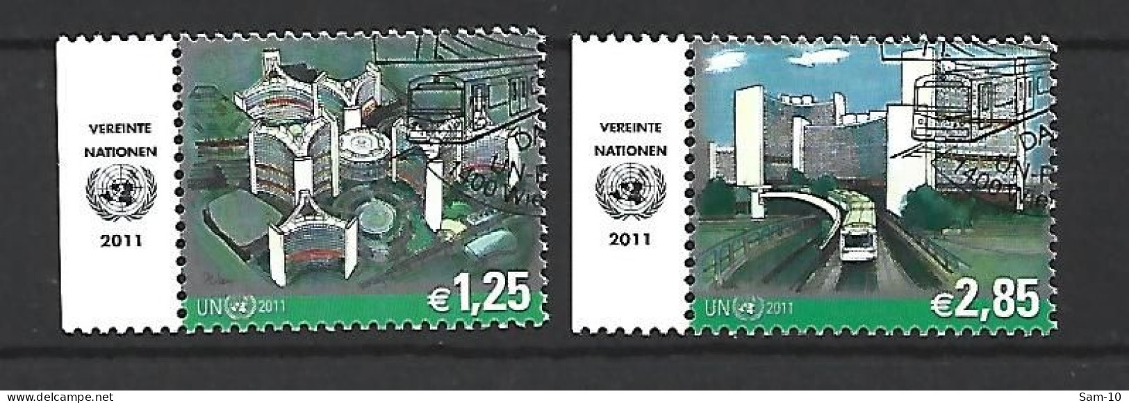 Timbre Nation Unies De Vienne Oblitéré N 699 / 700 - Gebraucht