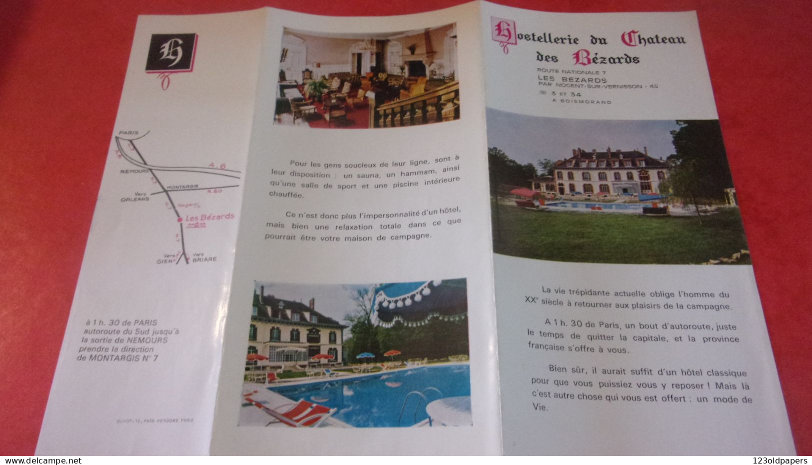 DEPLIANT LES BEZARDS HOSTELLERIE DU CHATEAU NOGENT VERNISSON - Tourism Brochures