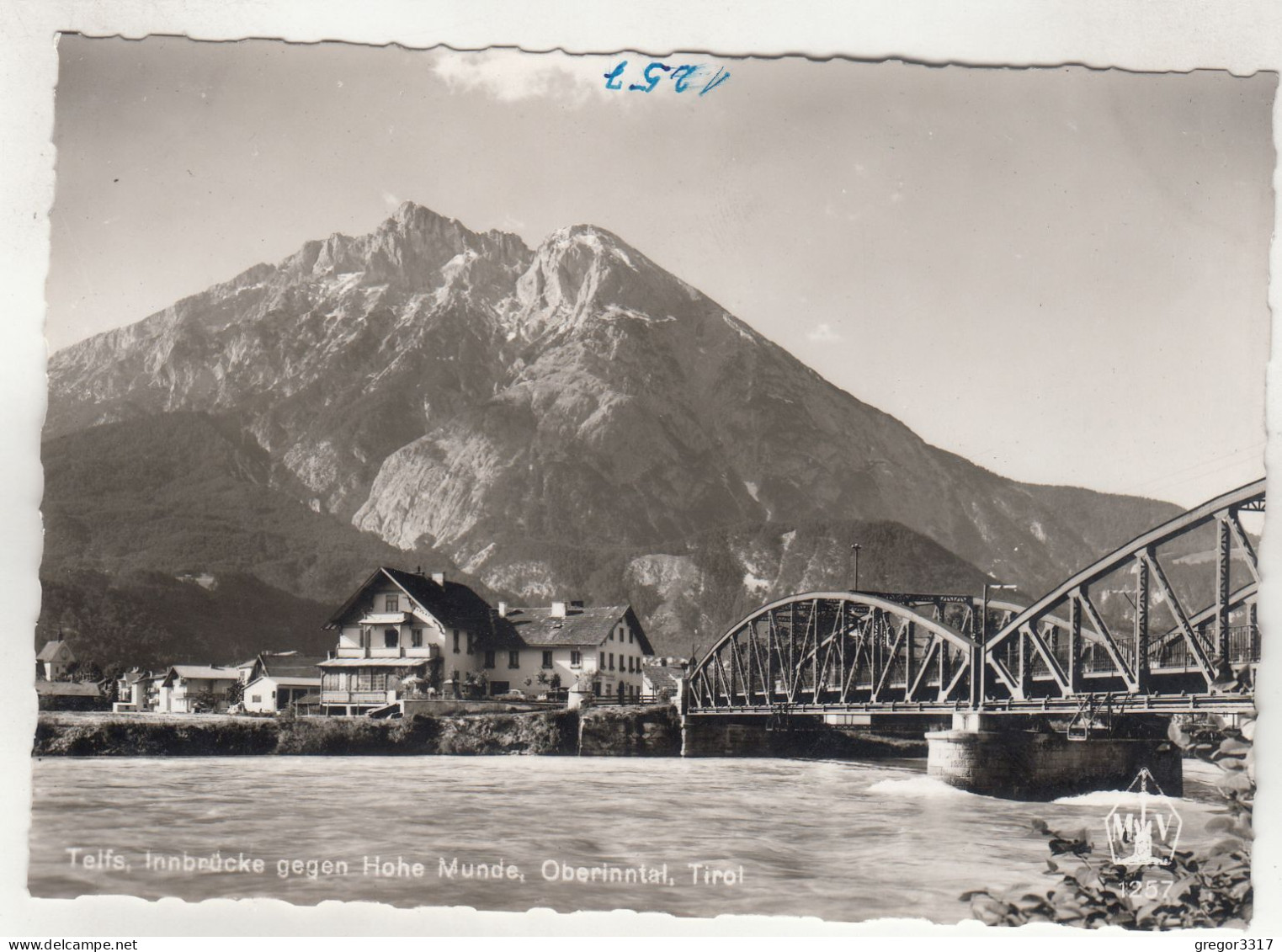 D3798) TELFS - Innbrücke Gegen Hohe MUNDE - Oberinntal - Tirol - Schöne S/W AK - Telfs