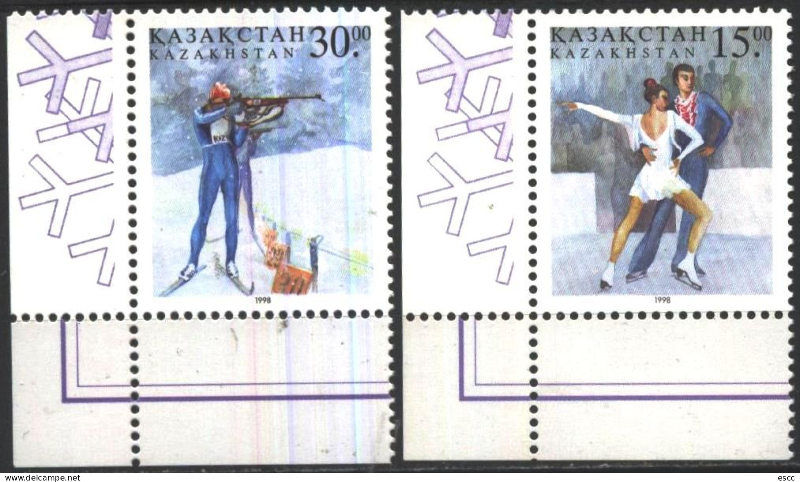 Mint Stamps Sport Olympic Games 1998  From Kazakhstan - Winter 1998: Nagano