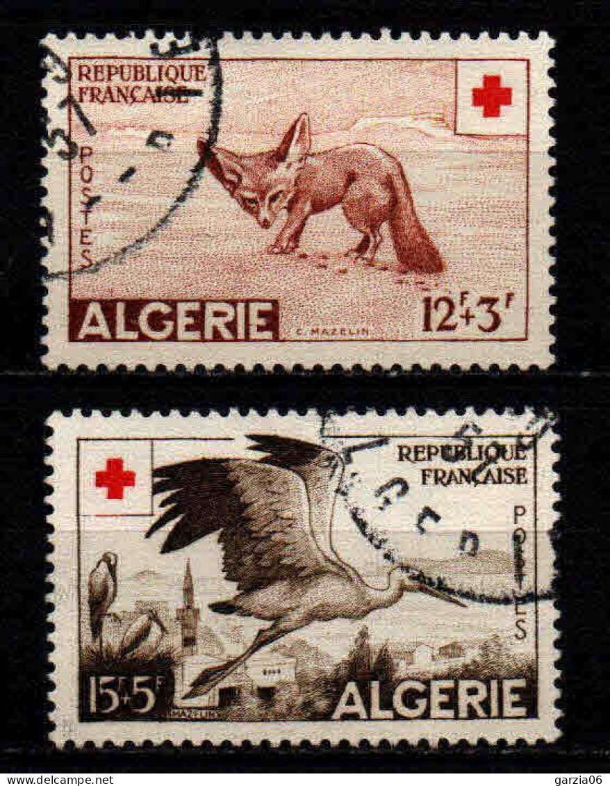 Algérie - 1957 - Croix Rouge  - N° 343/344  -  Oblit  - Used - Oblitérés