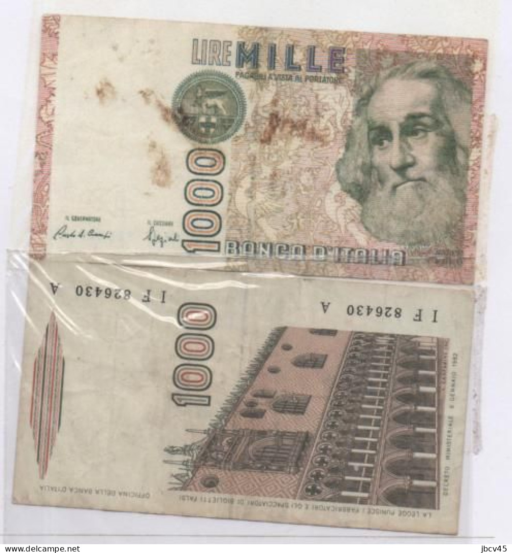 Billet De 1000 Lire  Type 1982 - 1000 Liras