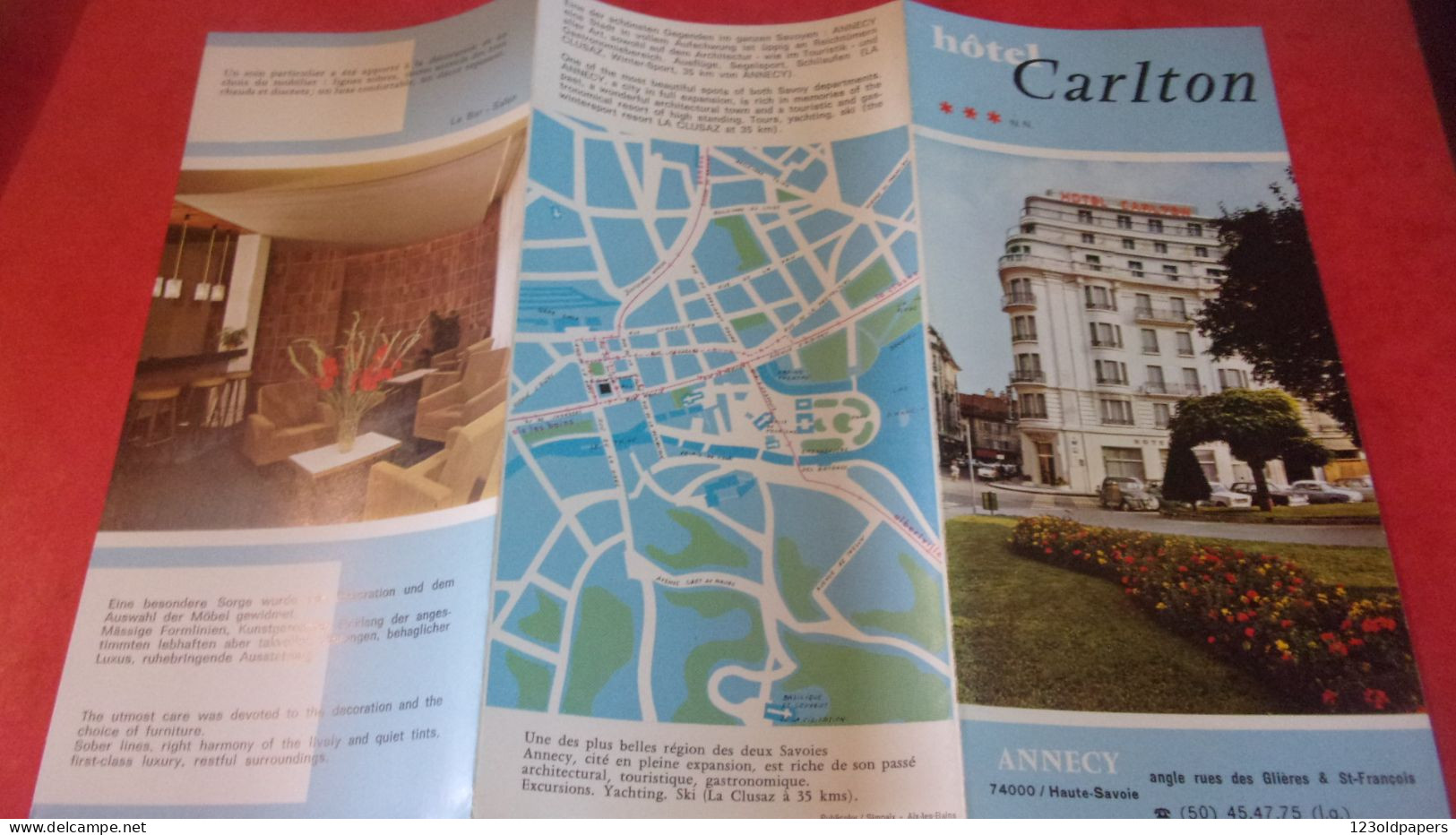HAUTE SAVOIE  ANNECY DEPLIANT HOTEL CARLTON - Toeristische Brochures