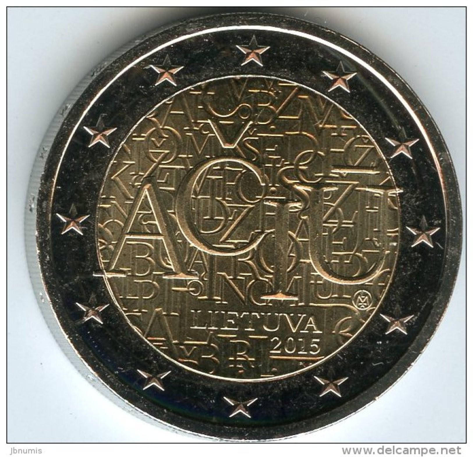 Lituanie Lithuania 2 Euro 2015 ACIU Langue Lituanienne UNC KM 213 - Litouwen