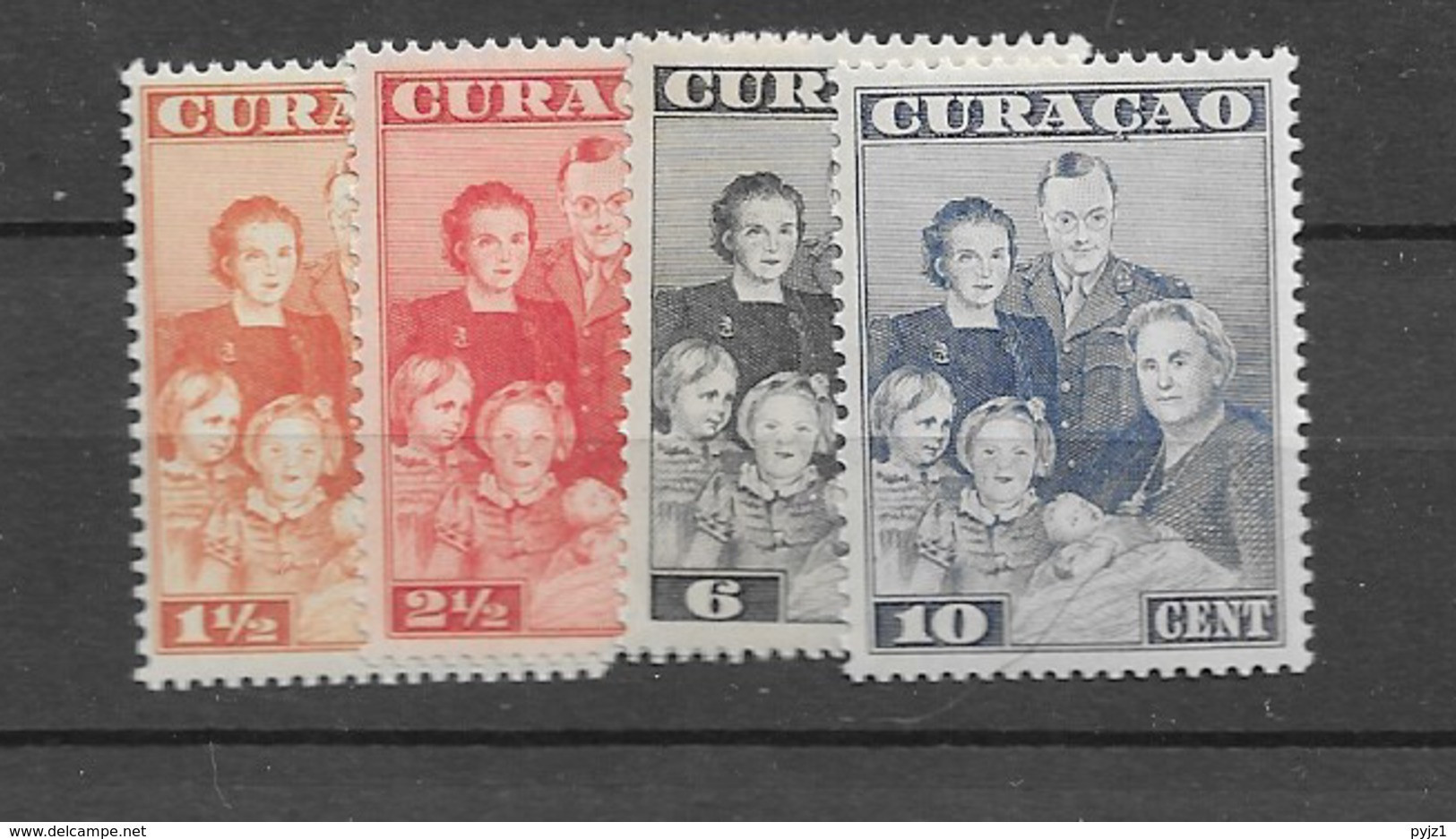 1943 MNH Curaçao 164-7 - Curaçao, Nederlandse Antillen, Aruba