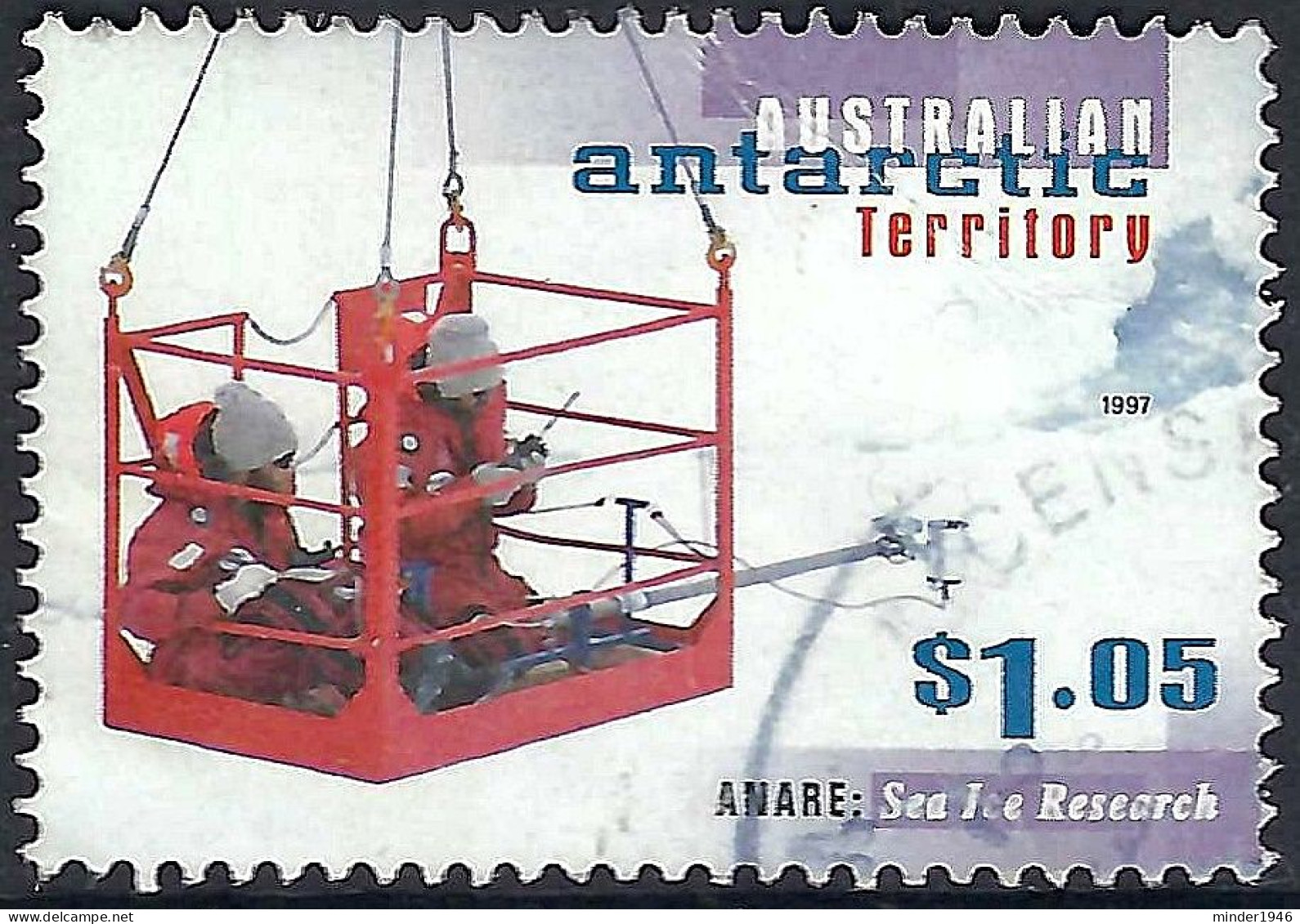 AUSTRALIAN ANTARCTIC TERRITORY (AAT) 1997 QEII 75c Multicoloured, ANARE: Sea Ice Research Station SG120 FU - Usados