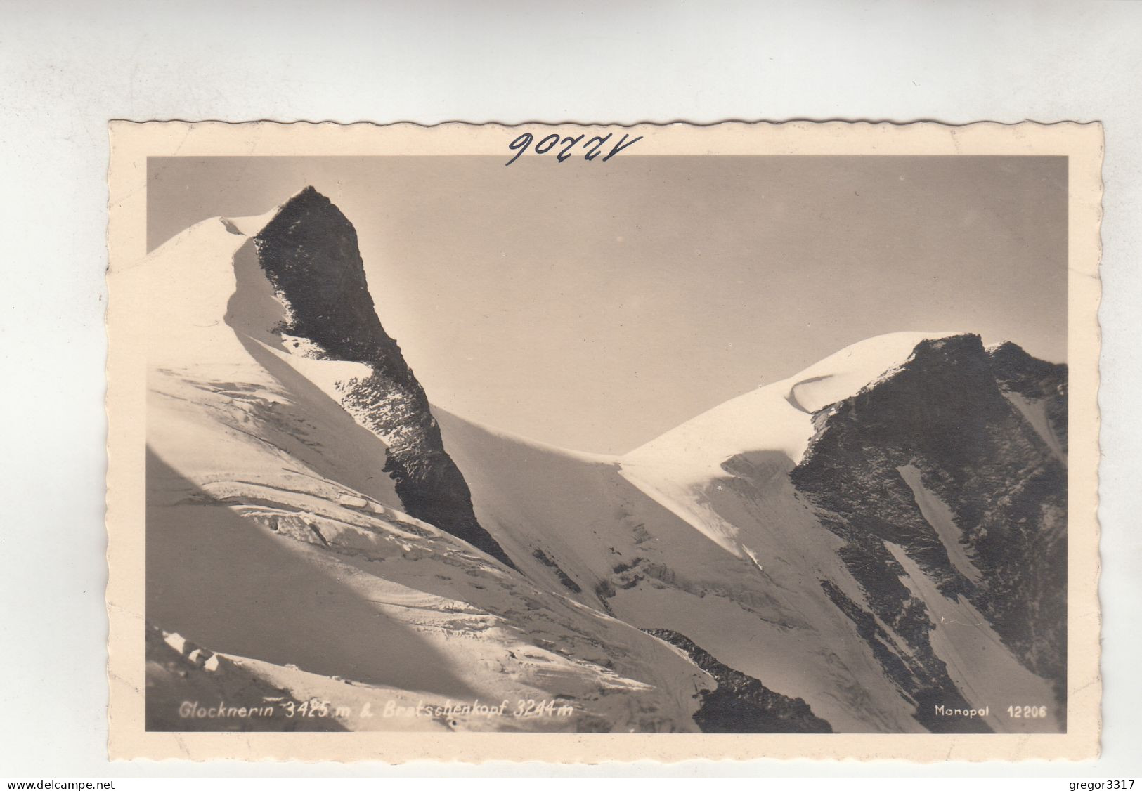 D3825) GLOCKNERIN  - Bratschenkopf - Alte Verschneite Ansicht FOTO AK Monopol 12206 - Kaprun