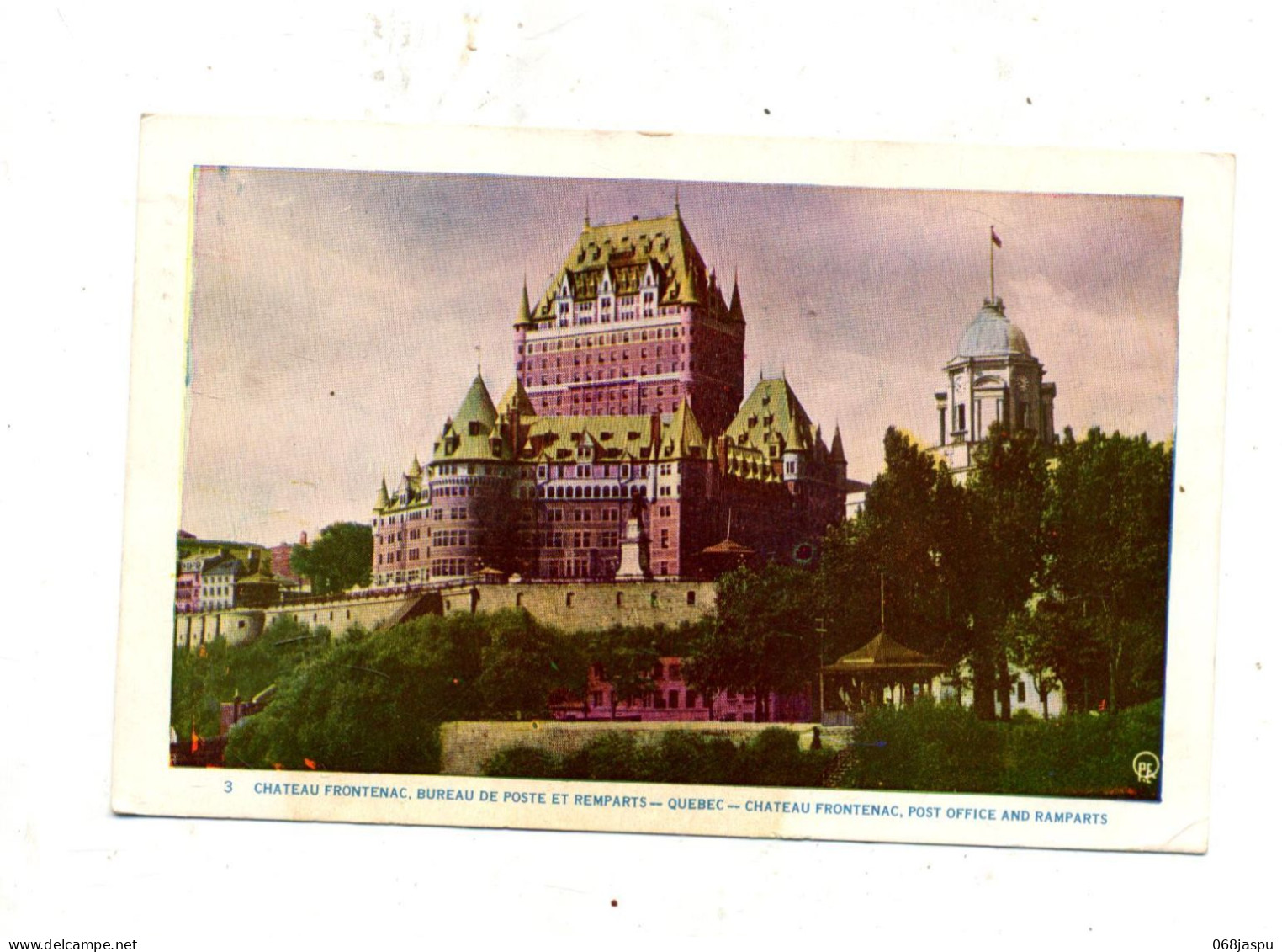 Carte Quebec Chateau  Flamme Muette Montreal Sur Morse - Québec - Château Frontenac