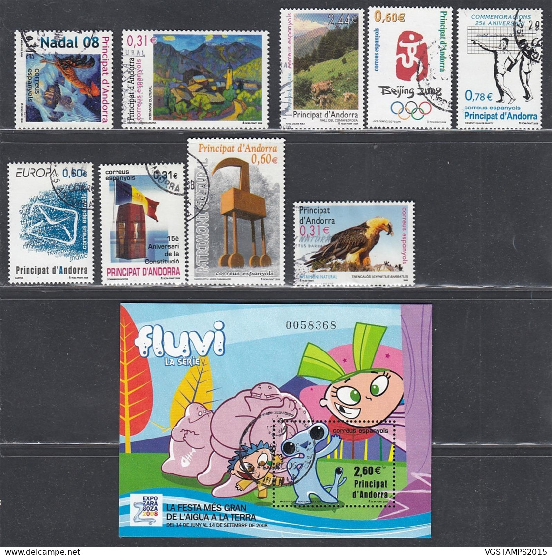 Andore 2008-Andorre Espagnole -Timbres Oblitérés. Année Complète (PAS COMMUN)....................... (EB) DC-11858 - Used Stamps