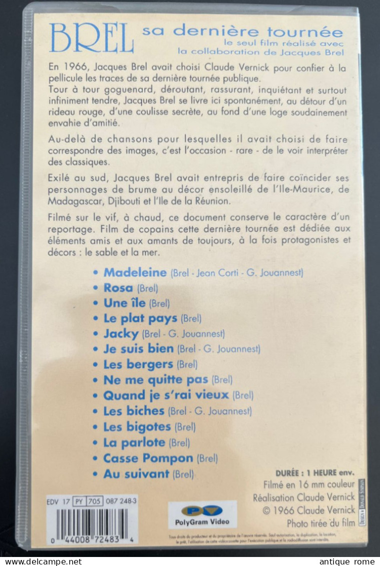 BREL_ 3x VHS De Concert En Parfait Etat - Concerto E Musica