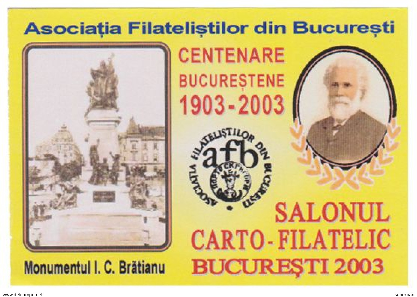 ROMANIA - CINDERELLA : SALONUL CARTO-FILATELIC BUCURESTI - CENTENARE BUCURESTENE 1903 - 2003 - SET De 3 VIGNETE (ak837) - Fiscali