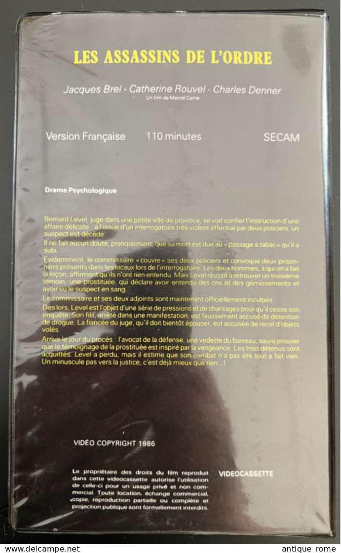 BREL_ 2 FILMS VHS RARESn FRANZ, LES ASSASSINS DE L'ORDRE En Parfait Etat + En CADEAU 1 Film Enregistré - Clásicos