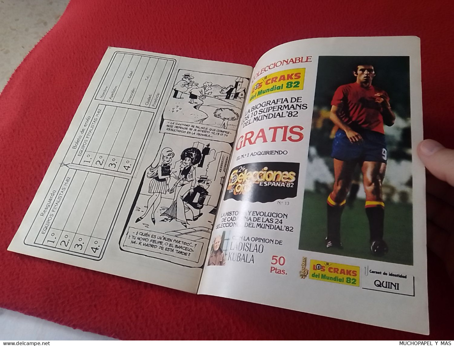 ANTIGUA REVISTA MAGAZINE FÚTBOL 24 SELECCIONES DE ORO ESPAÑA 82 Nº 16 IRLANDA DEL NORTE GEORGE BEST...NORTHERN IRELAND..