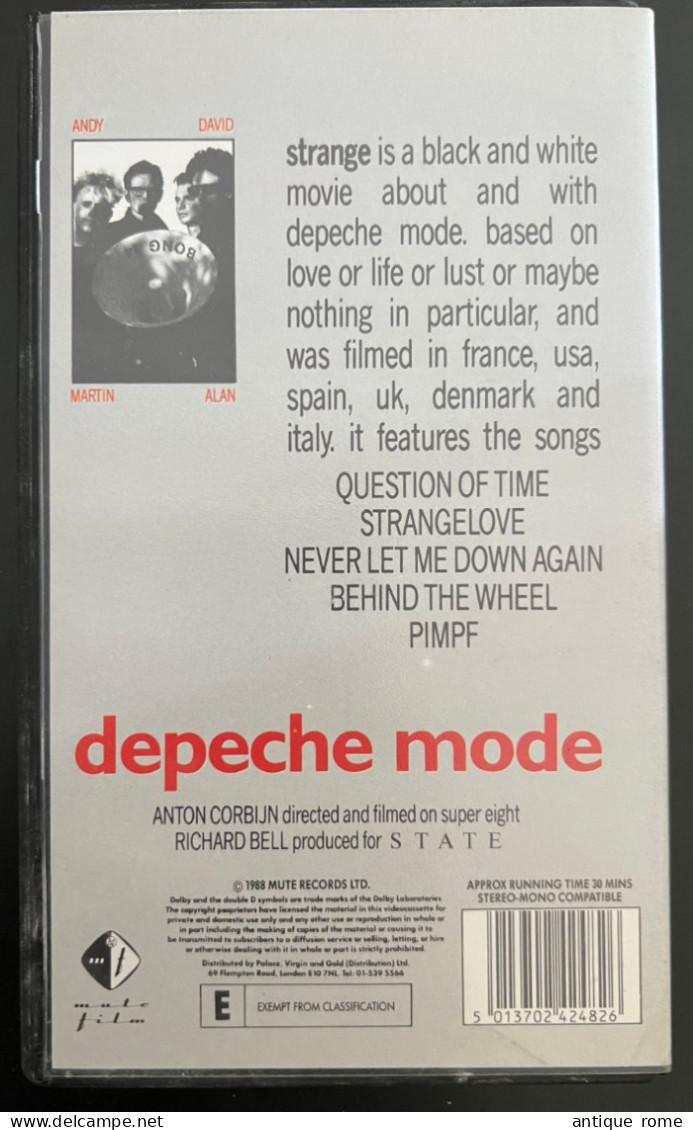 DEPECHE MODE (DM)_ 3 VHS RARES CONCERT/ CLIPS/ FILM En Parfait Etat - Concert Et Musique