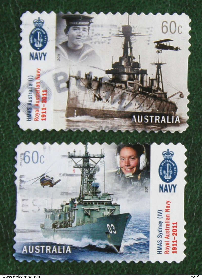 100 Years Of The Royal Australian Self-adhevise 2011 Mi 3577-3578 Used Gebruikt Oblitere Australia Australien Australie - Used Stamps