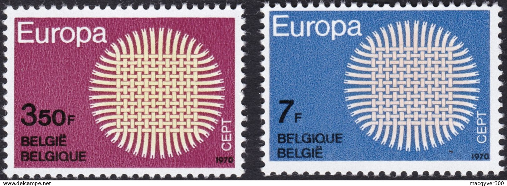 BELGIQUE, 1970, EUROPA ( COB 1530-1531**) - 1970