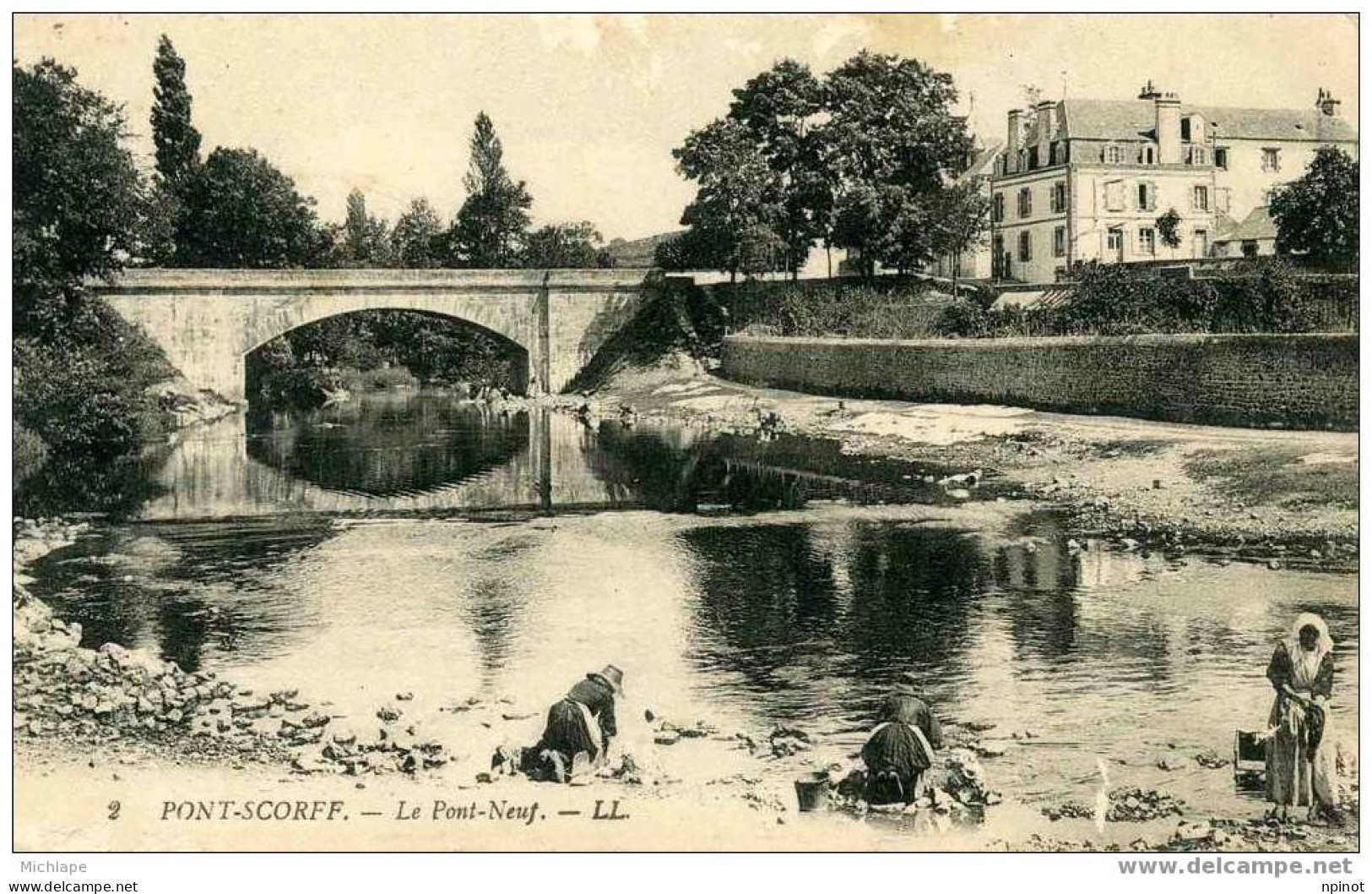 CPA 56  PONT SCORFF LE PONT NEUF LAVEUSES - Pont Scorff