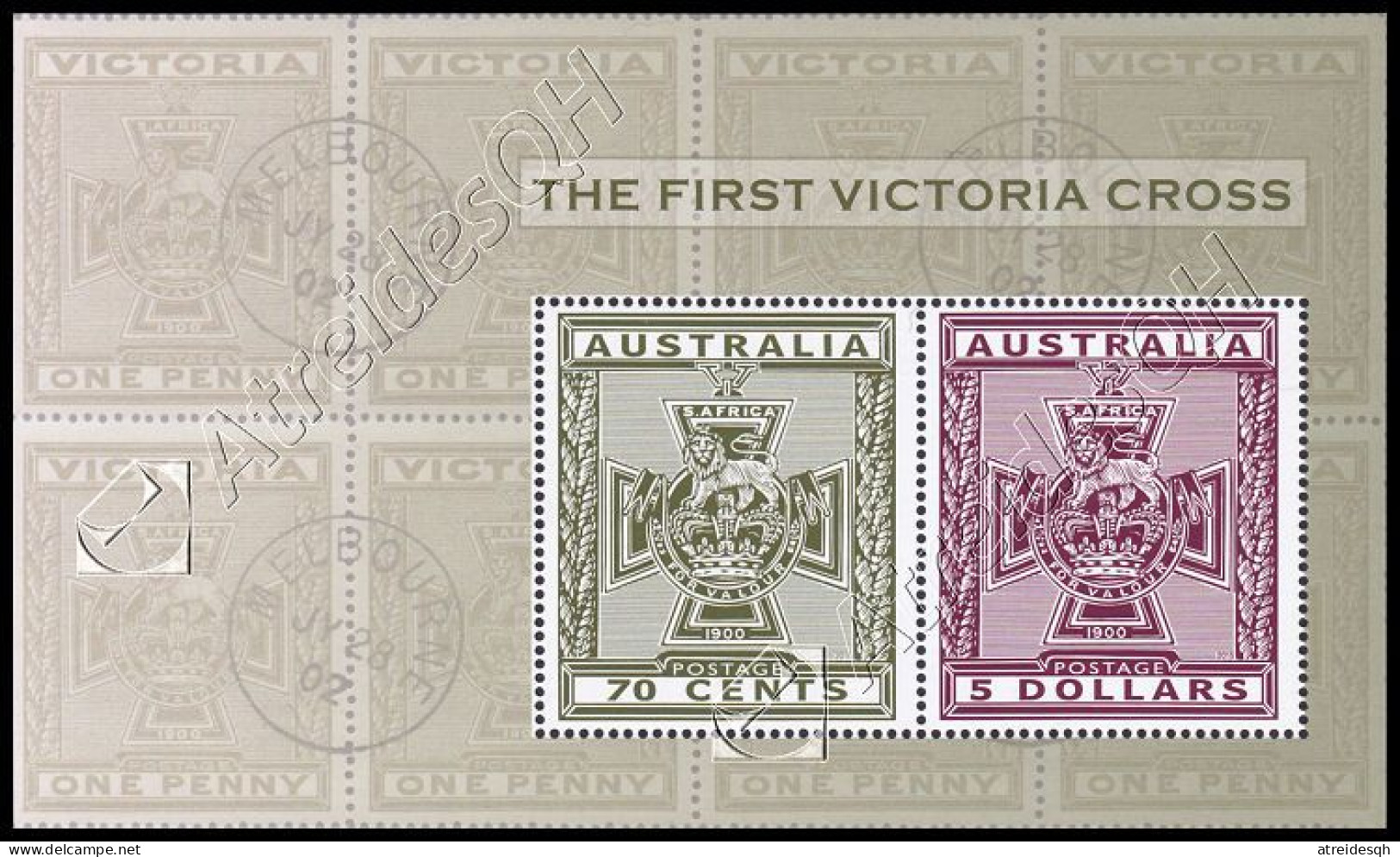 [Q] Australia 2015: Foglietto Victoria Cross / First Victoria Cross S/S ** - Blokken & Velletjes