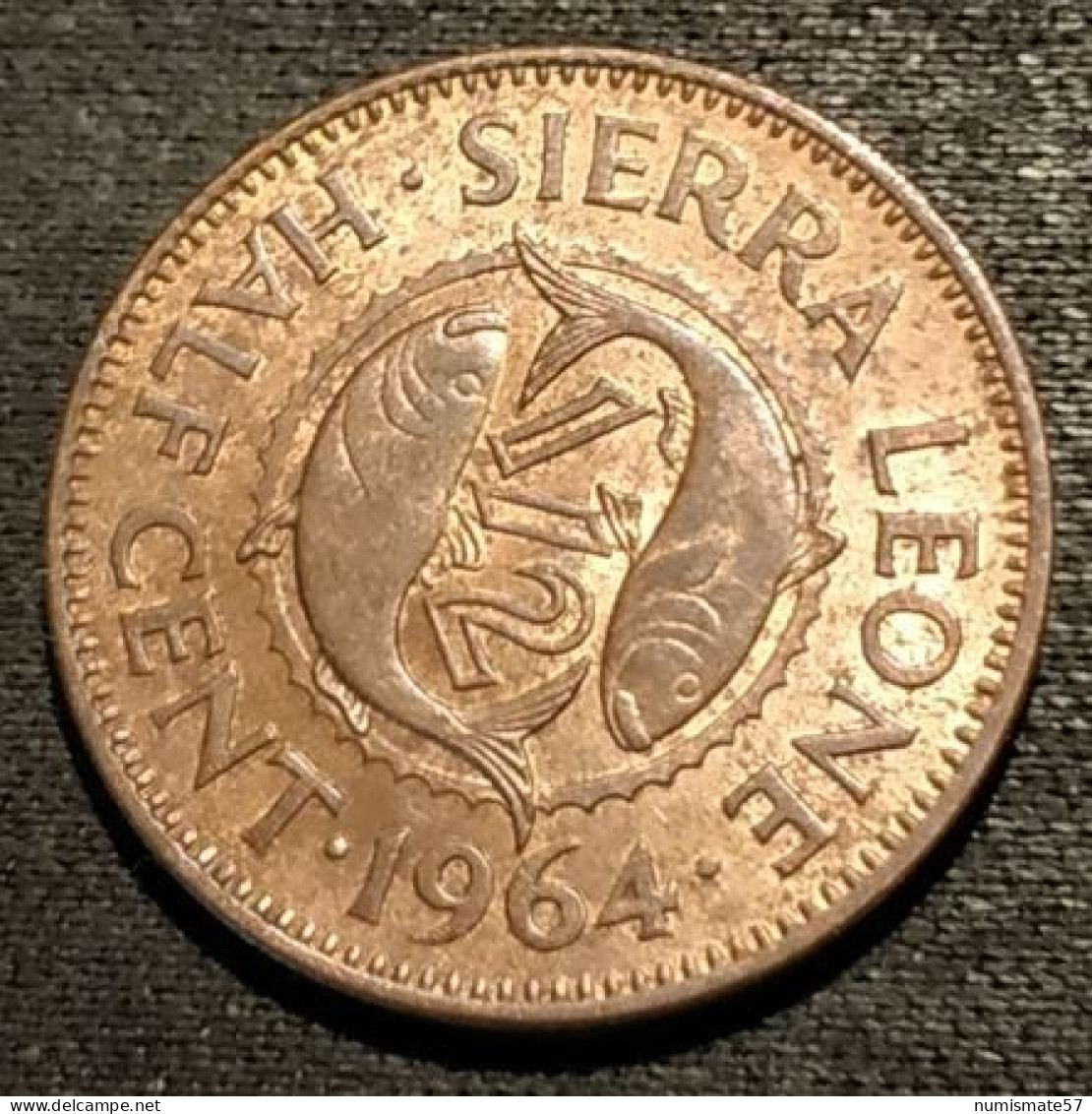 SIERRA LEONE - ½ - 1/2 CENT 1964 - KM 16 - SIR MILTON MARGAI - Half Cent - Sierra Leona