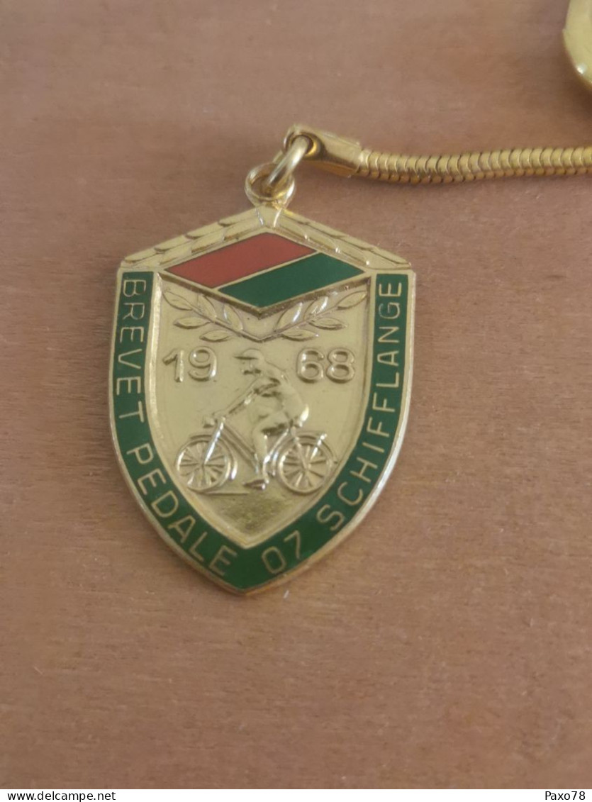 Luxembourg Médaille, Cyclisme, Brevet Pédale Schifflange 1968 - Other & Unclassified