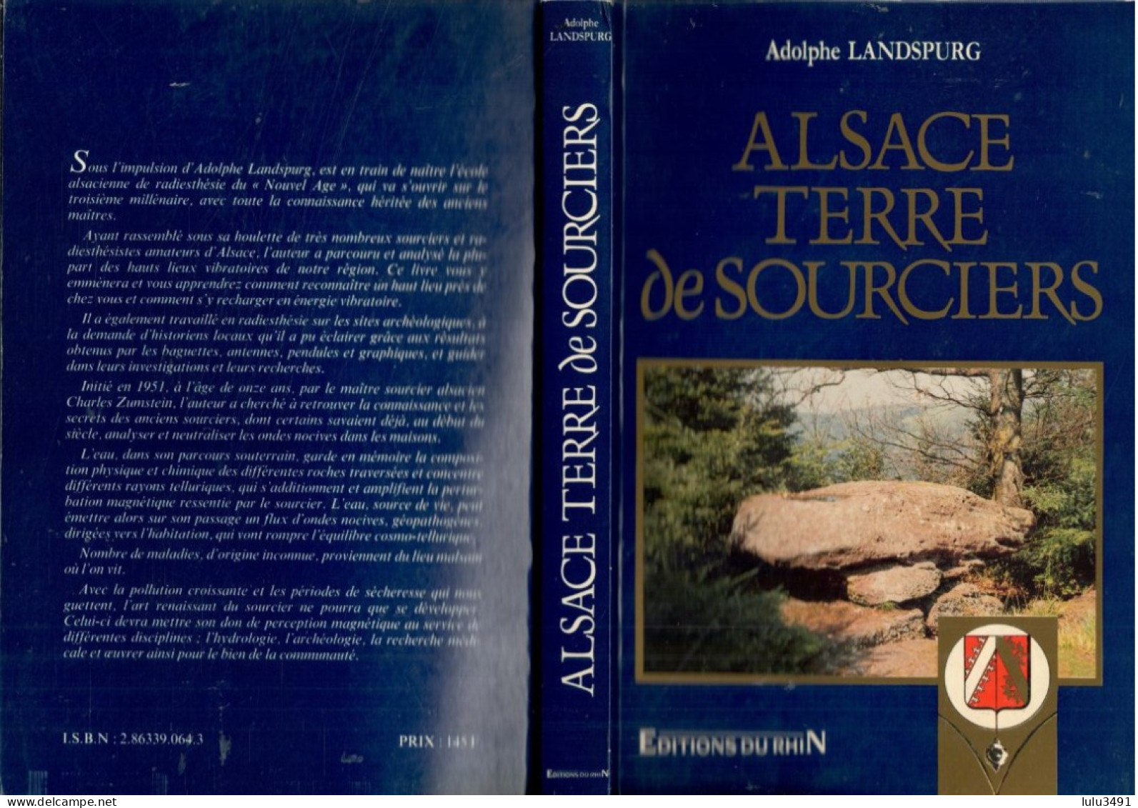 ALSACE - TERRE DE SOURCIERS - Par Adolphe LANDSPURG - Editions Du Rhin -PRIX NEUF = 145 Fr Vendu 7,50€ - Contes