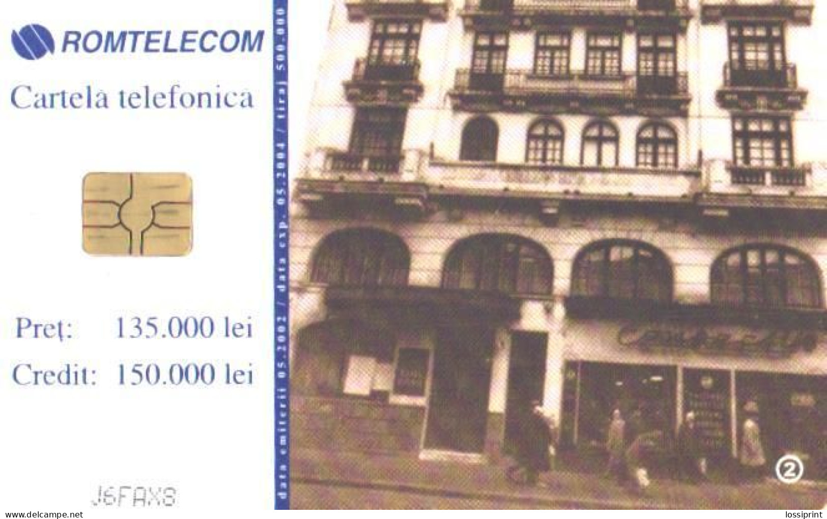 Romania:Used Phonecard, Romtelecom, 150000 Lei, Bucarest - Paysages