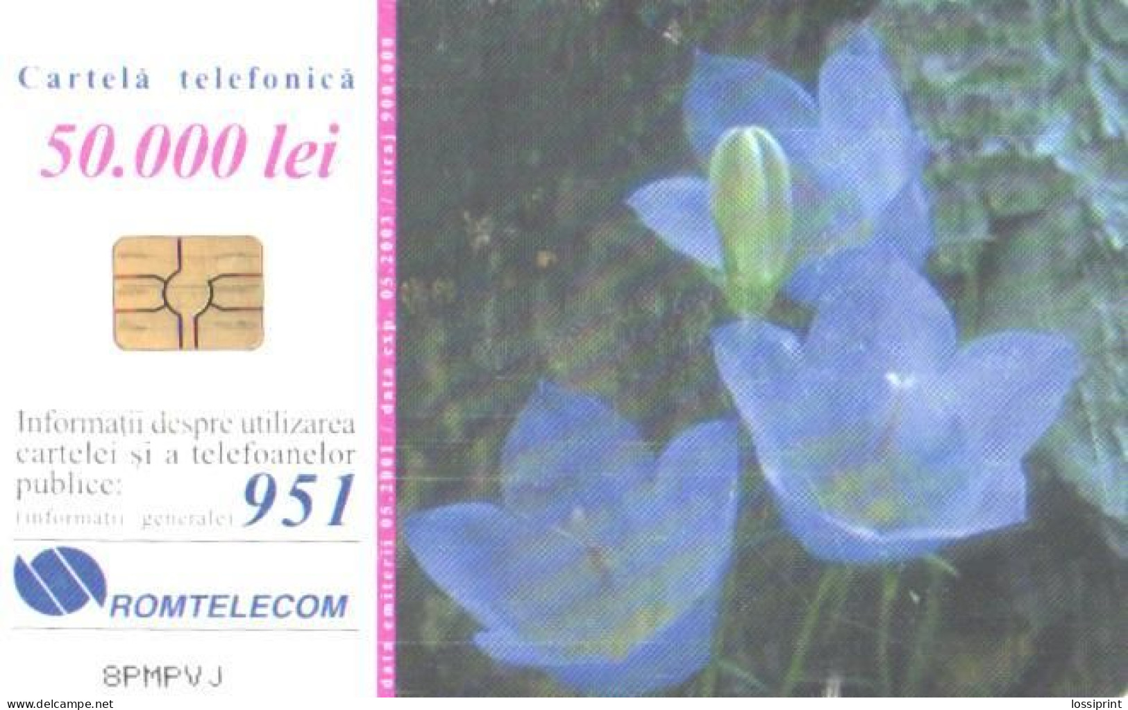 Romania:Used Phonecard, Romtelecom, 50000 Lei, Mountains - Montañas