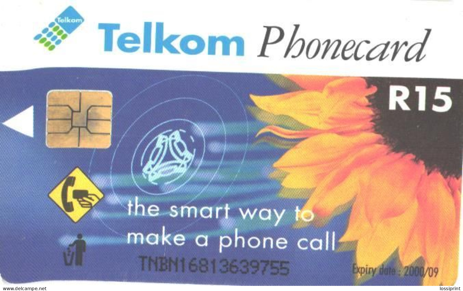 South Africa:Used Phonecard, Telkom, R 15, Puzzle Card, 2000 - Puzzle