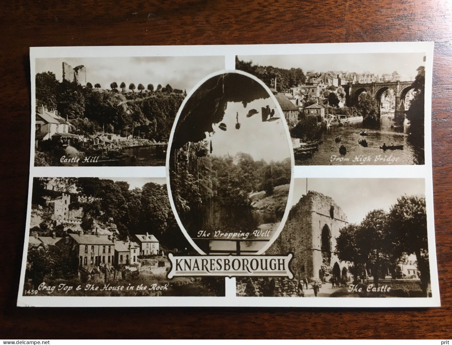Greetings From Knaresborough Harrogate Yorkshire 1930s Unused Multi-view Photo Postcard. Publisher C.Richter Ltd London - Harrogate
