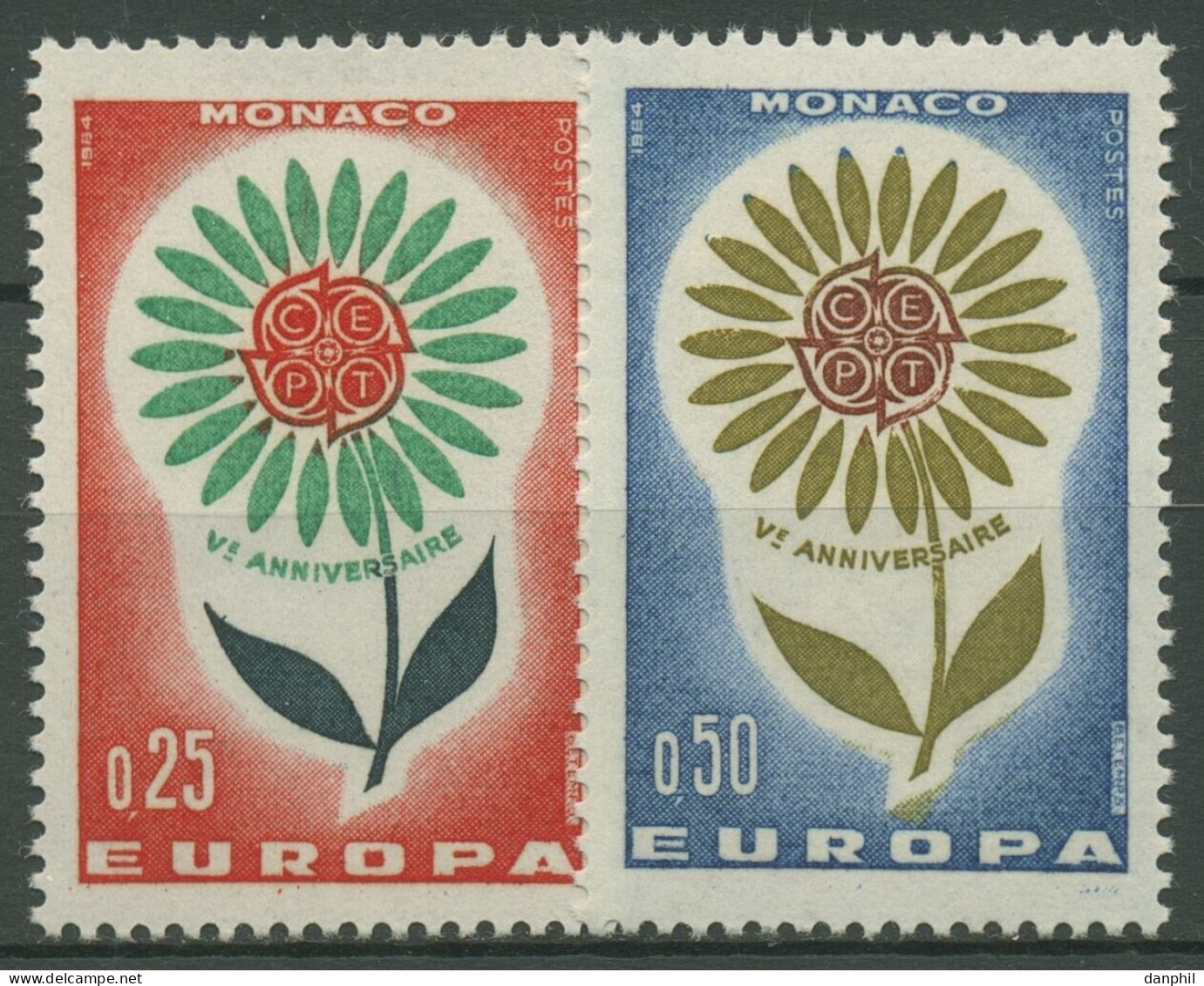 Monaco 1964 Europa CEPT (**)  Mi 782-83 €3,-; Y&T 652-53 - €2,50 - 1964