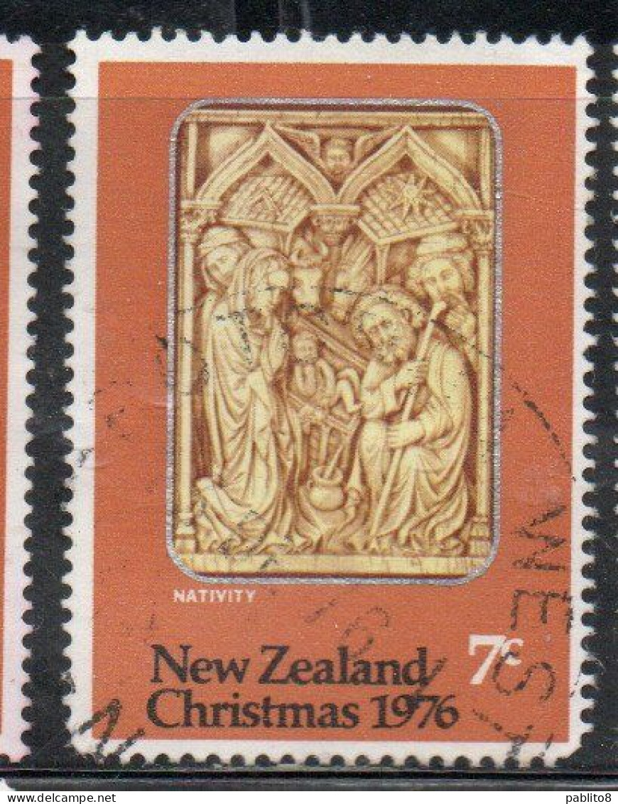 NEW ZEALAND NUOVA ZELANDA 1976 NATIVITY CHRISTMAS NATALE NOEL WEIHNACHTEN NAVIDAD 7c USED USATO OBLITERE' - Gebraucht