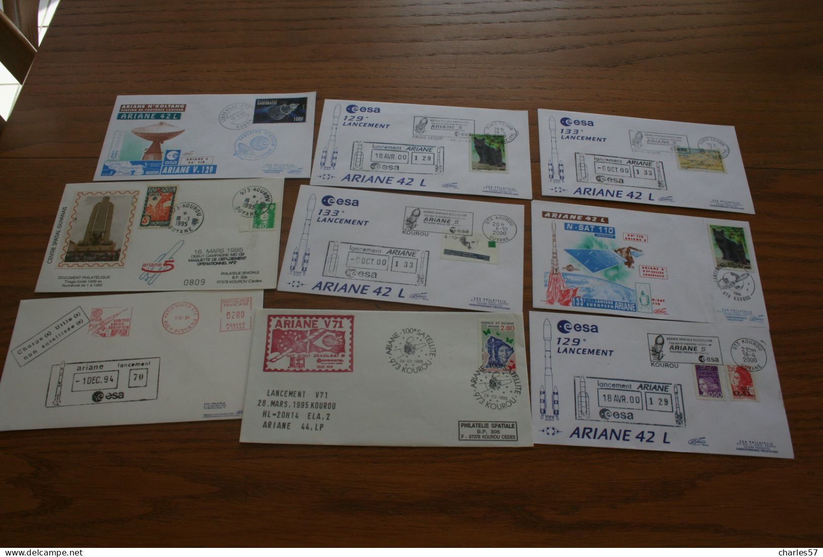 Petit Lot De    9  Enveloppes Des Missions Spaciales , Superbes Documents à Voir - Autres & Non Classés