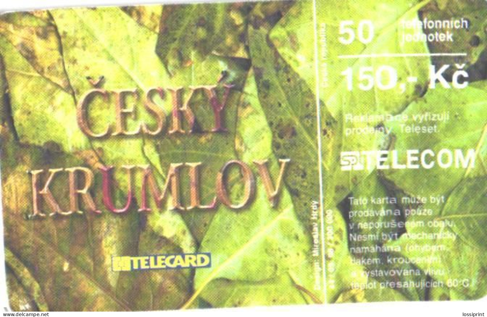 Czech:Used Phonecard, SPT Telecom, 50 Units, Cesky Krumlov Overview, 1998 - Landscapes