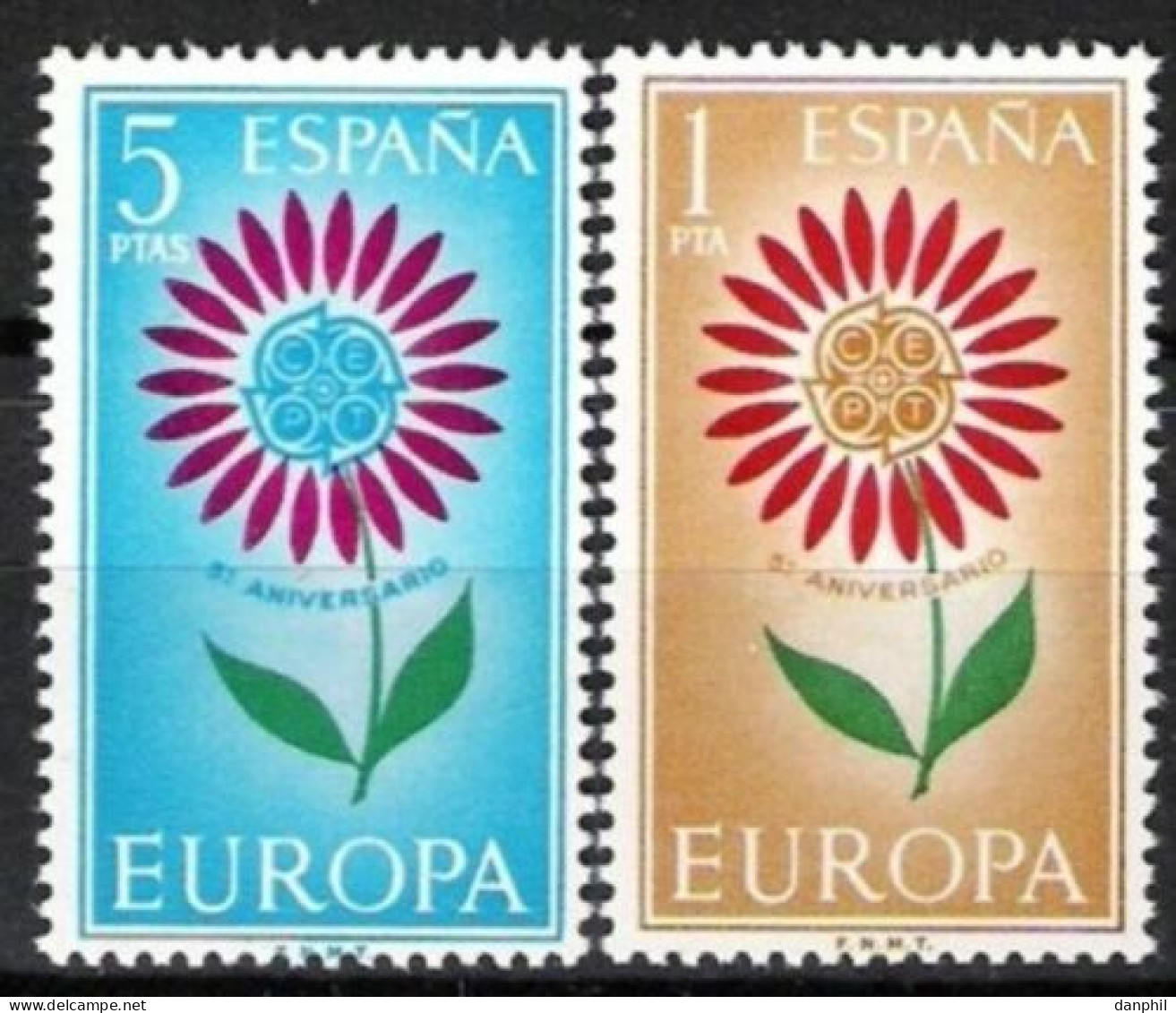 Spain 1964 Europa CEPT (**)  Mi 1501-02; Y&T 1271-72 - 1964