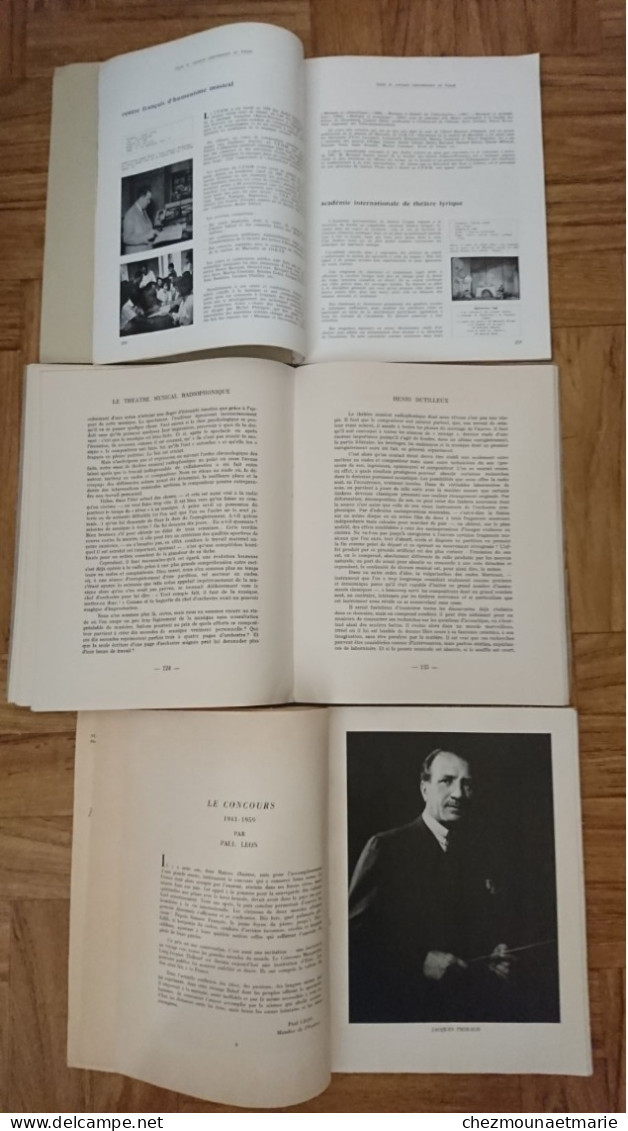 MUSIQUE COURRIER MUSICAL REVUE MUSICALE POLYPHONIE THEATRE CONCOURS THIBAUD ET LONG LOT DE 3 LIVRES - Musique