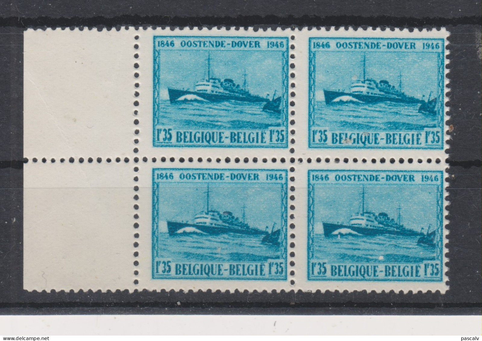 COB 725 ** Neuf Sans Charnière Gros Blanc Entre Belgique Et België Sur Le Timbre En Bas à Droite - 1931-1960