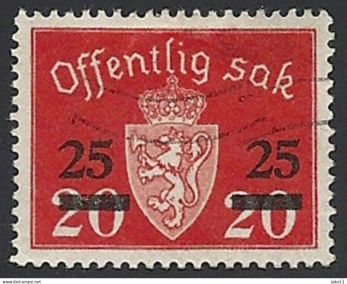 Norwegen Dienstm. 1949, Mi.-Nr. 60, Gestempelt - Oficiales