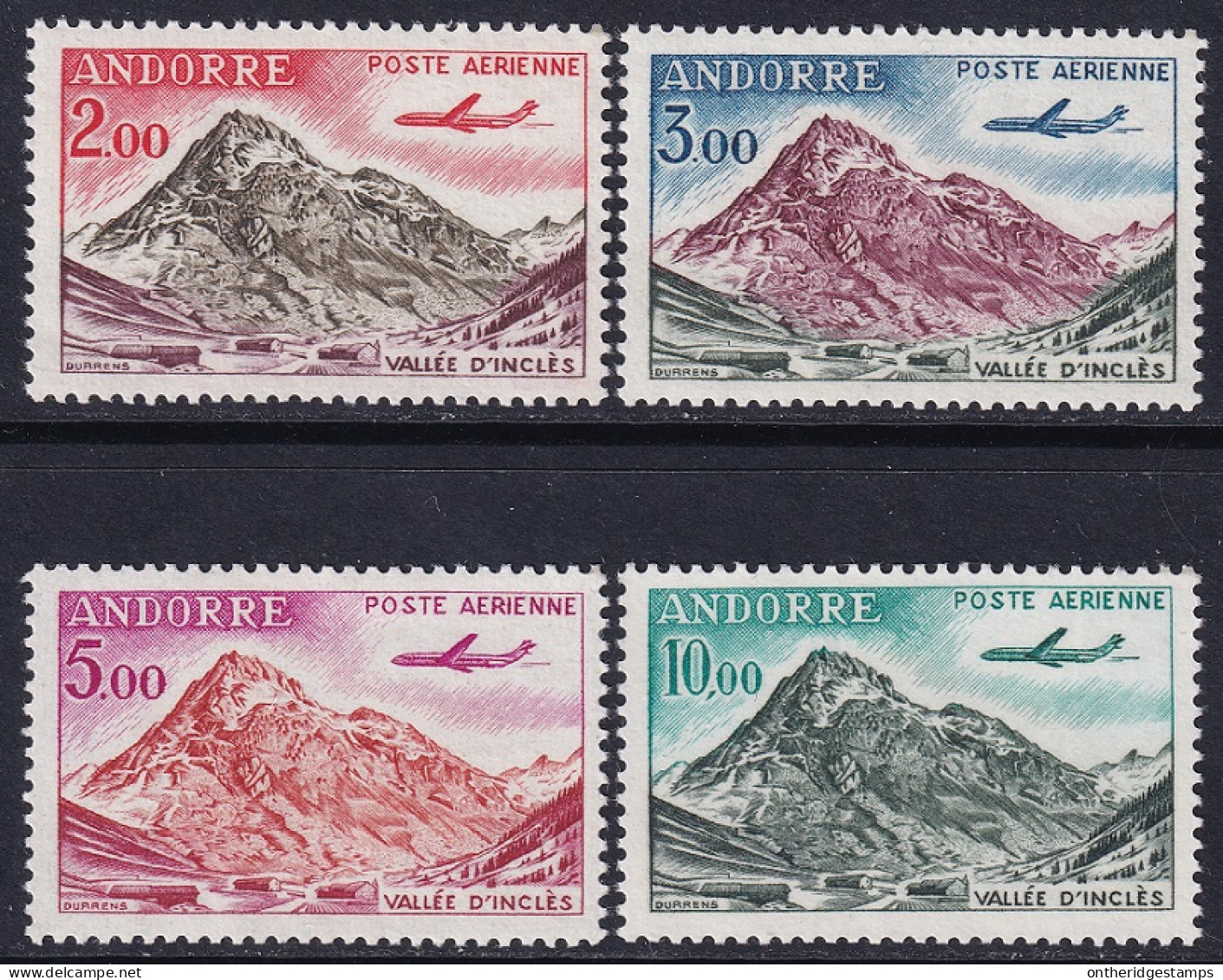 Andorra French 1961 Sc C5-8 Andorre Air Post Set MLH* - Poste Aérienne