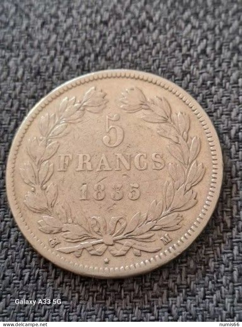 5 Francs Louis Philippe 1835 M - 5 Francs