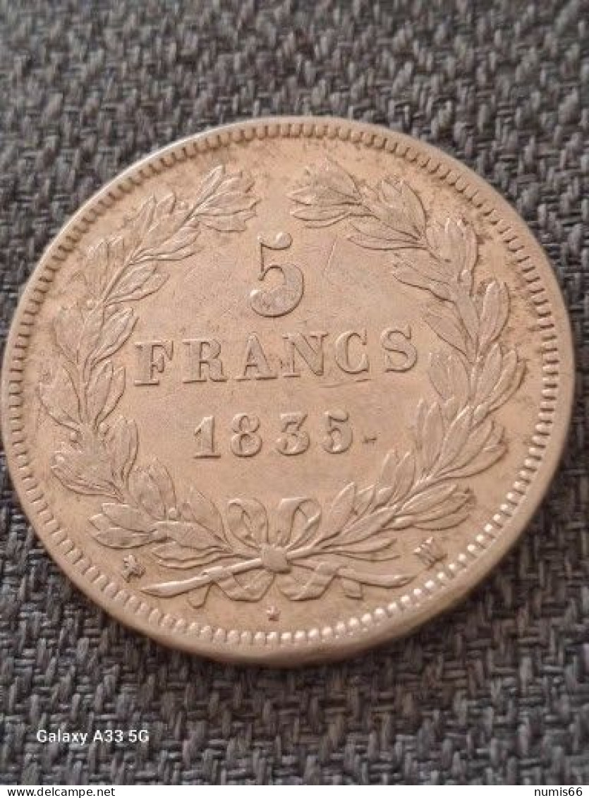 5 Francs Louis Philippe 1835 MA - 5 Francs