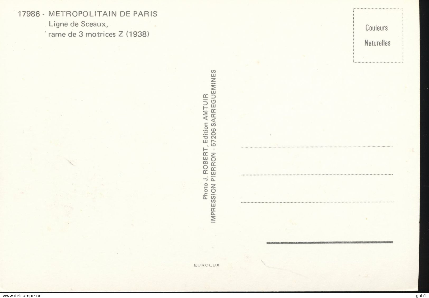 Metropolitain De PARIS -- Ligne De Sceaux -- Rame De 3 Motrices Z ( 1938 ) - Métro