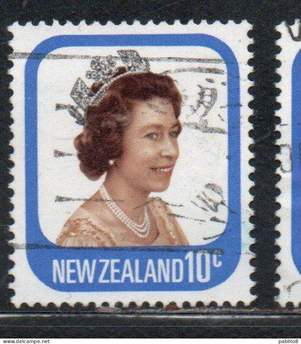NEW ZEALAND NUOVA ZELANDA 1977 1982 QUEEN ELIZABETH II 10c USED USATO OBLITERE' - Used Stamps