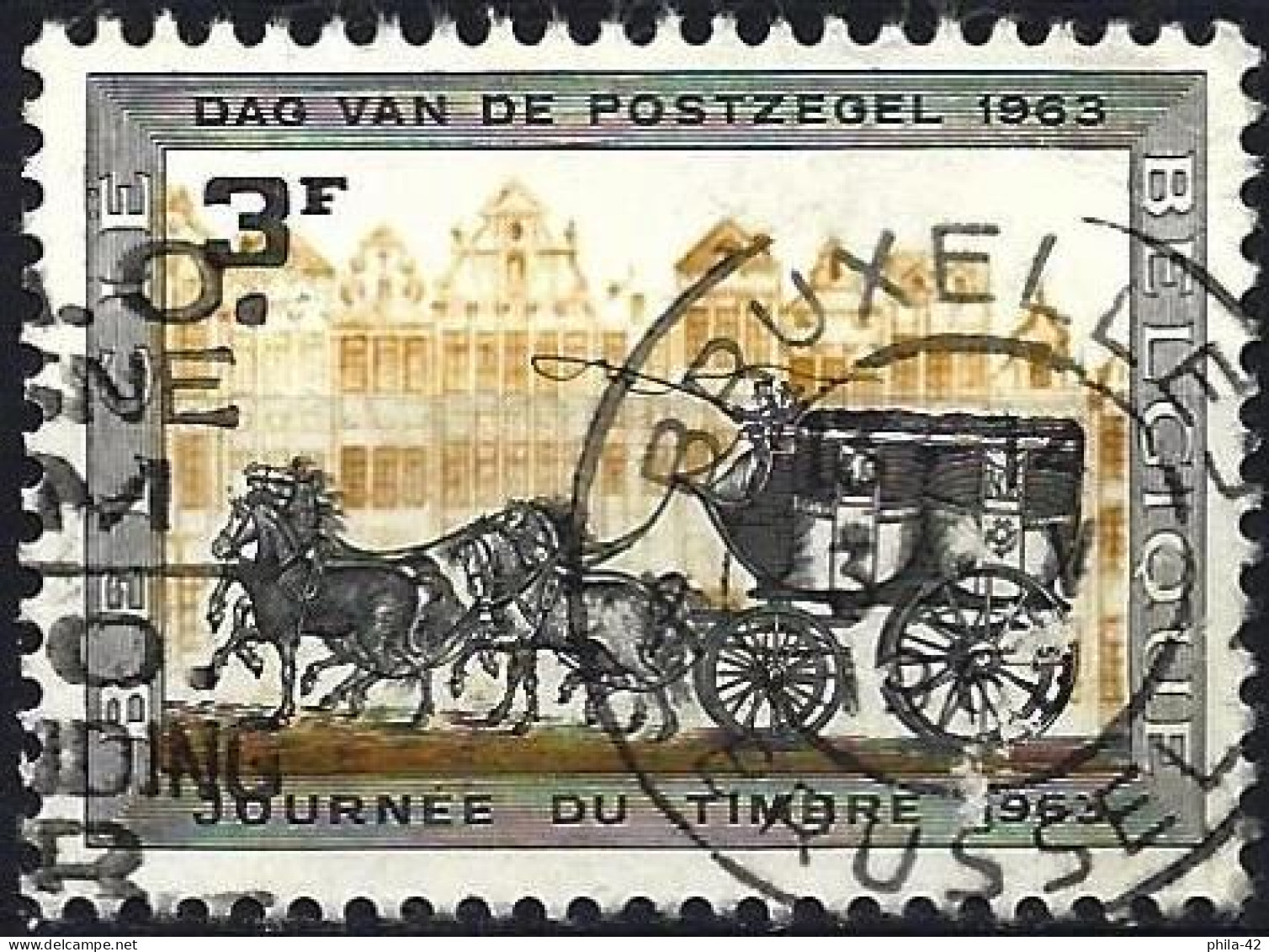 Belgium 1963 - Mi 1309 - YT 1249 ( Stamp Day - Mail Coach ) - Stage-Coaches