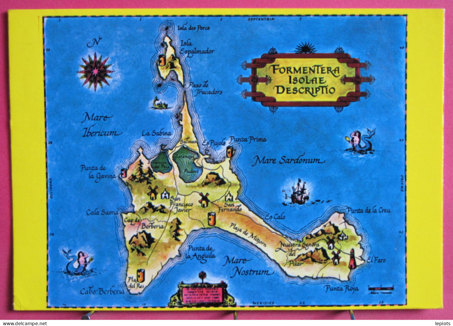 Espagne - Baleares - Formentera - Carte Ancienne De L'île - Formentera